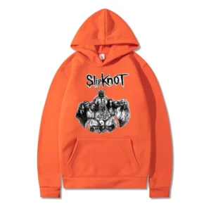 Orange Slipknot Merch Rock Band Hoodie